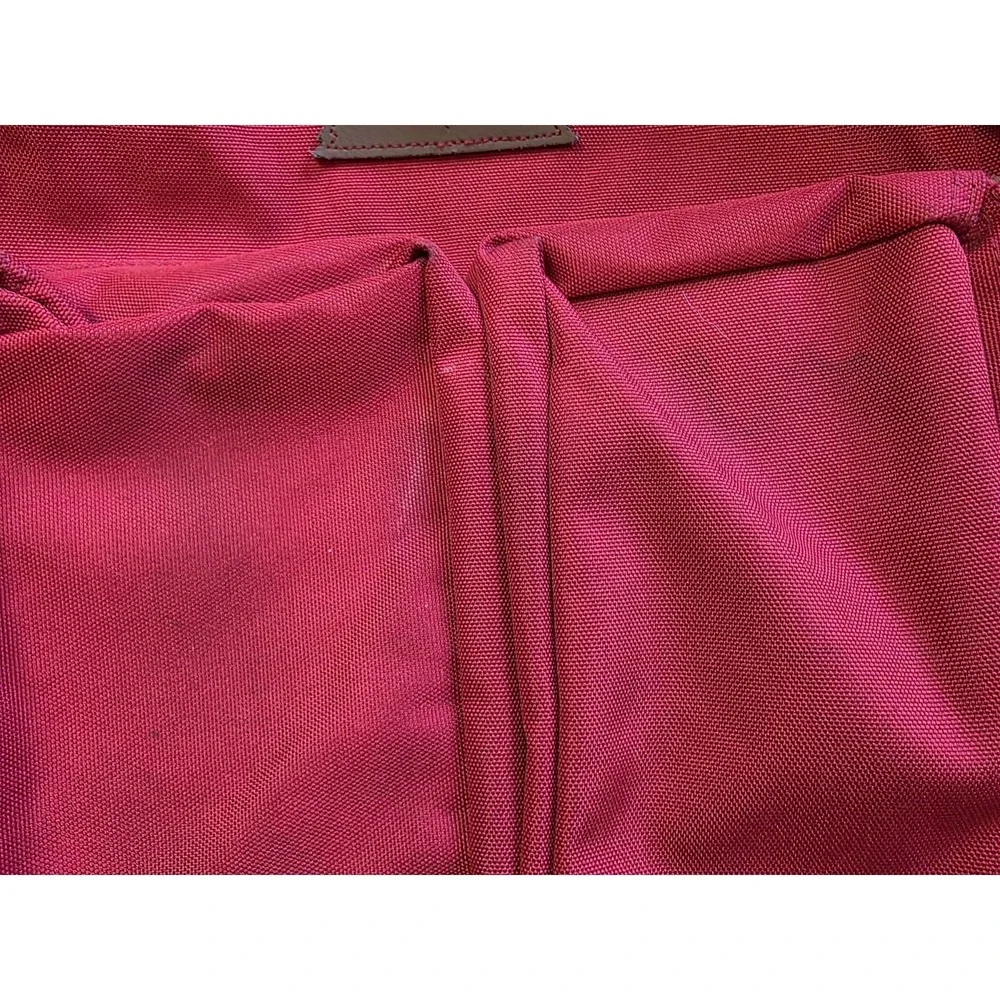 Poler‎ Outdoor Stuff Backpack Red Canvas Brown Leather Portland Oregon
